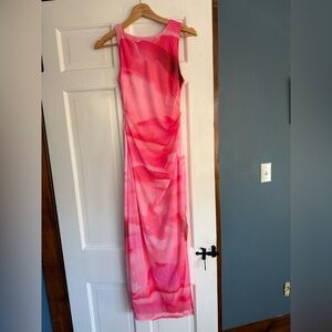 Amazon Pink Tie-Dye Maxi Dress